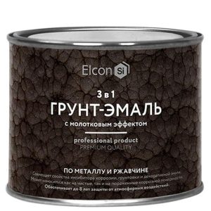 Грунт-эмаль Elcon Smith 3 в 1 с молотковым эффектом шоколад 0,4 кг