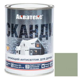 Антисептик акриловый кроющий для дерева Акватекс Сканди полуматовый Фьорд 0,75 л