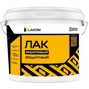 Лак акриловый защитный Lakom для дерева 20 кг