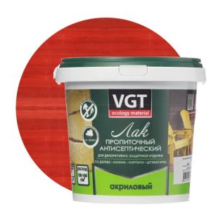 Лак пропиточный с антисептиком VGT вишня 0,9 кг