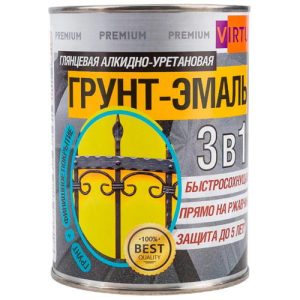Грунт-эмаль по ржавчине 3 в 1 Virtuoso Premium (глянцевая; шоколад), 0,9 кг