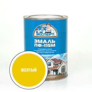 Эмаль ПФ-115М глянц желтая Эксперт 0,8кг