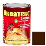 Покрытие алкидное защитно-декоративное для древесины Акватекс Экстра полуглянцевое Каштан 0,8 л