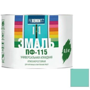 Эмаль Proremontt ПФ-115 RAL 6027 мятная 0,5 кг