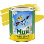 Грунт-эмаль по ржавчине Май 3 в 1 желтая 1,9 кг
