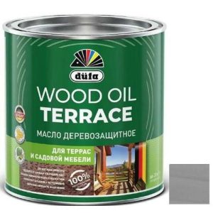 Масло деревозащитное для террас и садовой мебели Dufa Wood Oil Terrace серое 0,9 л