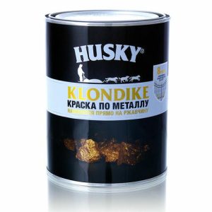 Краска по металлу глянц. серебро 0,25л / HUSKY-KLONDIKE