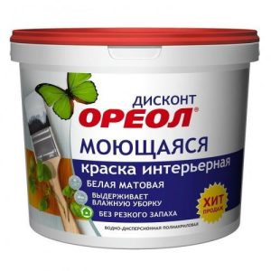 Краска (3211) ВД ЭМПИЛС ОРЕОЛ ДИСКОНТ 1,5 кг интерьерная моющаяся 6284