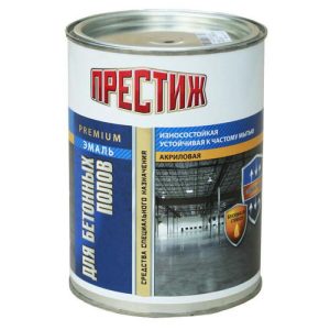 Эмаль акриловая Престиж для бетонных полов 1кг серая