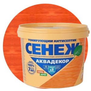 Антисептик тонирующий Сенеж Аквадекор 114 Рябина 0,9 кг