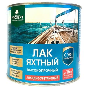 Лак яхтный Prosept 058-2 полуматовый 2 л