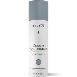 Эмаль аэрозольная акриловая Kronbuild SP7046G (темно-серая; глянец; RAL 7046), 520 мл