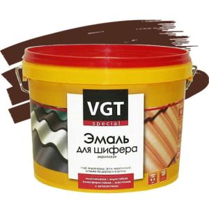 Эмаль акриловая для шифера VGT Профи ВД-АК-1179 каштан 2,5 кг