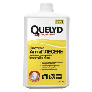 Антиплесень QUELYD добавка для красок штукатурок клеев 1л