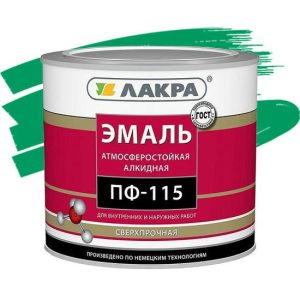 Эмаль Лакра ПФ-115 ярко-зеленая 2,8 кг