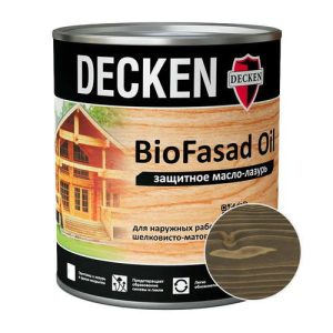 Масло-лазурь DECKEN Bio Fasad Oil Wood Тик 0,75 л