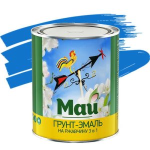 Грунт-эмаль по ржавчине Май 3 в 1 голубая 1,9 кг