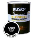 Краска алкидная HUSKY-KLONDIKE по ржавчине 0,9л RAL 9005 черная матовая