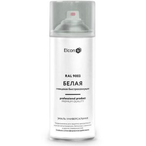 Эмаль аэрозоль акриловая универсальная Elcon белая глянцевая 520 мл RAL 9003