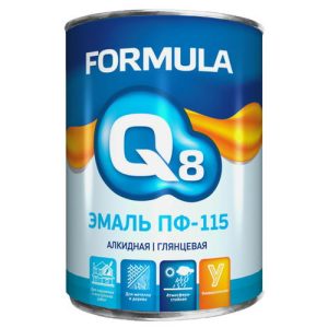 Эмаль Q8 Formula ПФ-115 0,9кг серая