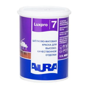В/Д краска моющаяся шелково-матовая (TR) AURA LUXPRO 7 0,9 л