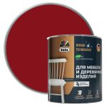 Эмаль для мебели и деревянных изделий Dufa акриловая матовая винно-красная 0,75 л