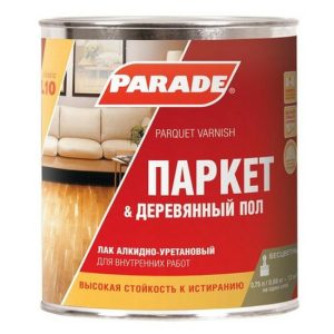 Лак алкидно-уретановый Parade Classic L10 Паркет & Деревянный пол паркетный глянцевый 0,75 л