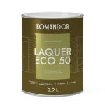 Лак KOMANDOR Laquer Eco 50 для стен и потолков полуглянцевый 0,9 л бесцветный