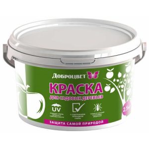 Краска для садовых деревьев Доброцвет 2,5кг ведро
