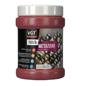 Эмаль универсальная VGT металлик гранат 0,23 кг