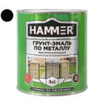 Грунт-эмаль по металлу HAMMER 2,7кг черная