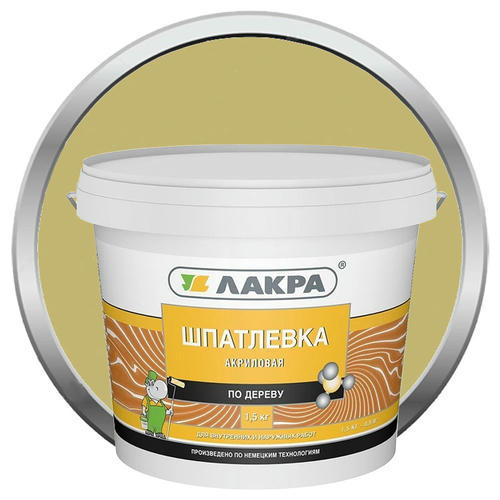 Шпатлевка акриловая по дереву Лакра Дуб 1,5 кг