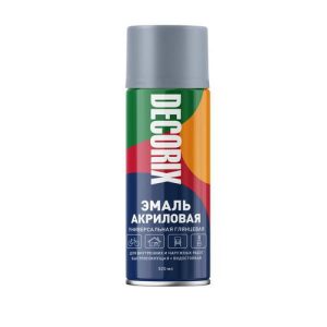 Эмаль аэрозольная серый DECORIX 520 мл