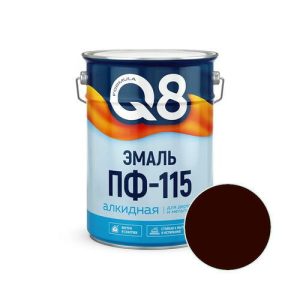 Эмаль FORMULA Q8 ПФ-115 Коричневый 20 кг