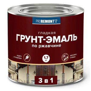 Грунт-эмаль алкидная PROREMONTT 3в1 по ржавчине белая 1,7кг
