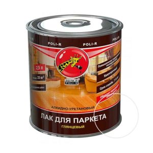 Лак ПОЛИ-Р паркетный глянецевый 2,5 л