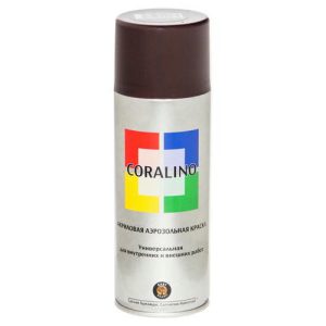 Краска аэрозольная CORALINO RAL 8017 шоколадно-коричневый 520мл