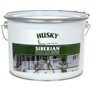 Краска фасадная HUSKY SIBERIAN для дерева база С 9л