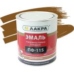 Эмаль Лакра ПФ-115 коричневая 1 кг