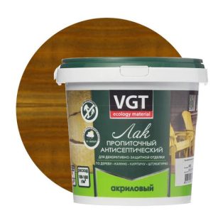 Лак пропиточный с антисептиком VGT палисандр 0,9 кг