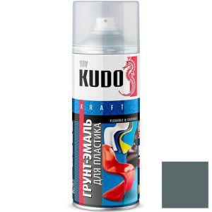 Грунт-эмаль для пластика Kudo KU-6004 аэрозольный графит 520 мл