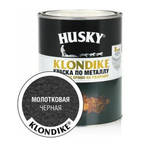 Краска с молотковым эффектом черный 0,25л / HUSKY-KLONDIKE