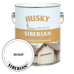 Краска акриловая фасадная HUSKY SIBERIAN для дерева база А 2,7л белая
