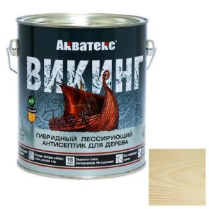 Антисептик для дерева гибридный Акватекс Викинг лессирующий полуматовый бесцветный 0,75 л