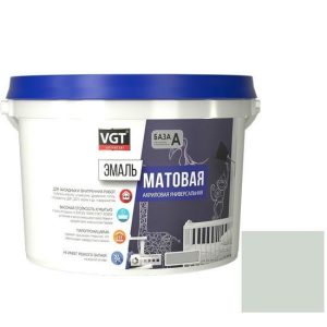Эмаль универсальная VGT матовая Ral 7035 дымчато-серая 1 кг