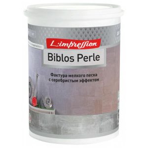 Покрытие декоративное LIMPRESSION Biblos perle с эффектом серебристого песка 1л