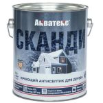 Антисептик акриловый кроющий для древесины Акватекс Сканди полуматовый база C 2,5 л