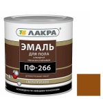Эмаль для пола Лакра ПФ-266 желто-коричневая 3 кг