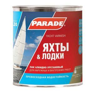 Лак яхтный алкидно-уретановый Parade L20 Яхты & лодки полуматовый 0,75 л