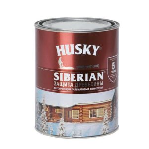 Антисептик HUSKY SIBERIAN полуматовый ореховое дерево 0,9л